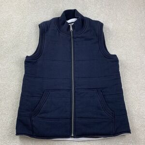 Brooks Brothers Red Fleece Reversible Vest Mens M Full Zip Sleeveless